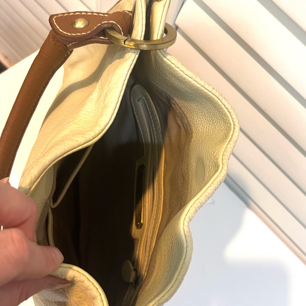 Coldwater Creek Cream Leather Purse - Picture 6 of 7